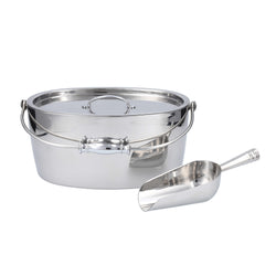 Product Image for Crafthouse Stainless Steel, Oval Ice Bucket with Scoop Set